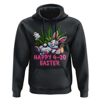 Funny Easter Day Cannabis Weed Hoodie Happy 420 Easter Bunny