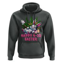 Funny Easter Day Cannabis Weed Hoodie Happy 420 Easter Bunny