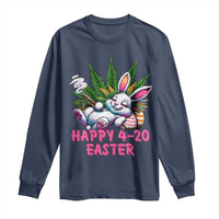 Funny Easter Day Cannabis Weed Long Sleeve Shirt Happy 420 Easter Bunny