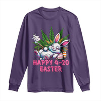 Funny Easter Day Cannabis Weed Long Sleeve Shirt Happy 420 Easter Bunny