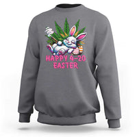 Funny Easter Day Cannabis Weed Sweatshirt Happy 420 Easter Bunny