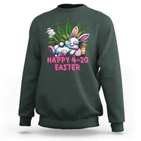 Funny Easter Day Cannabis Weed Sweatshirt Happy 420 Easter Bunny
