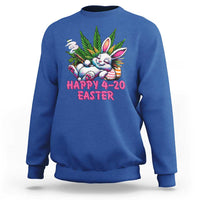 Funny Easter Day Cannabis Weed Sweatshirt Happy 420 Easter Bunny