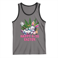 Funny Easter Day Cannabis Weed Tank Top Happy 420 Easter Bunny