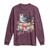 Funny Swedish Easter Day Long Sleeve Shirt Glad Pask Easter Eggs Cuckoo Bird