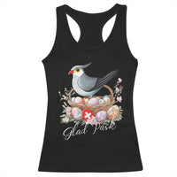 Funny Swedish Easter Day Racerback Tank Top Glad Pask Easter Eggs Cuckoo Bird