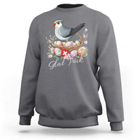 Funny Swedish Easter Day Sweatshirt Glad Pask Easter Eggs Cuckoo Bird