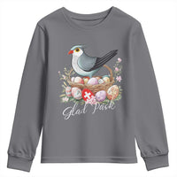 Funny Swedish Easter Day Youth Sweatshirt Glad Pask Easter Eggs Cuckoo Bird