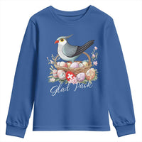 Funny Swedish Easter Day Youth Sweatshirt Glad Pask Easter Eggs Cuckoo Bird
