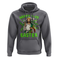 Funny Easter Day Christian Weed Hoodie Happy 420 Easter Jesus Smokes Stoner
