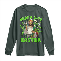 Funny Easter Day Christian Weed Long Sleeve Shirt Happy 420 Easter Jesus Smokes Stoner