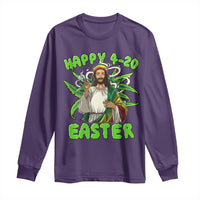 Funny Easter Day Christian Weed Long Sleeve Shirt Happy 420 Easter Jesus Smokes Stoner