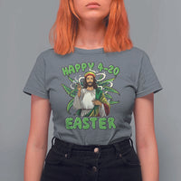 Funny Easter Day Christian Weed T Shirt For Women Happy 420 Easter Jesus Smokes Stoner