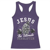 Funny Jesus The Ultimate Deadlifter Racerback Tank Top Christian Workout Gym