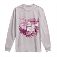 Washington DC Cherry Blossoms Long Sleeve Shirt Capitol Building Sakura