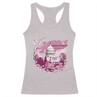 Washington DC Cherry Blossoms Racerback Tank Top Capitol Building Sakura
