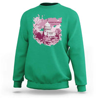 Washington DC Cherry Blossoms Sweatshirt Capitol Building Sakura