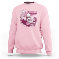 Washington DC Cherry Blossoms Sweatshirt Capitol Building Sakura