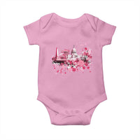 Washington DC Cherry Blossoms Baby Onesie Capitol Building Monuments Memorials Sakura