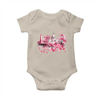 Washington DC Cherry Blossoms Baby Onesie Capitol Building Monuments Memorials Sakura