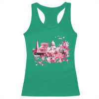 Washington DC Cherry Blossoms Racerback Tank Top Capitol Building Monuments Memorials Sakura