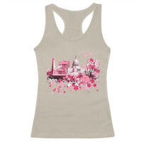 Washington DC Cherry Blossoms Racerback Tank Top Capitol Building Monuments Memorials Sakura