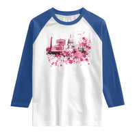 Washington DC Cherry Blossoms Raglan Shirt Capitol Building Monuments Memorials Sakura