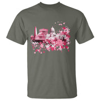 Washington DC Cherry Blossoms T Shirt Capitol Building Monuments Memorials Sakura TS11