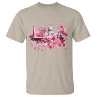 Washington DC Cherry Blossoms T Shirt Capitol Building Monuments Memorials Sakura