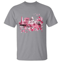 Washington DC Cherry Blossoms T Shirt Capitol Building Monuments Memorials Sakura