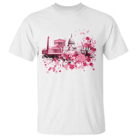 Washington DC Cherry Blossoms T Shirt Capitol Building Monuments Memorials Sakura