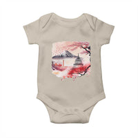 Washington DC Cherry Blossoms Monuments Memorials Baby Onesie Japanese Art Style Mount Fuji Sakura