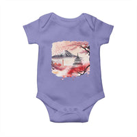 Washington DC Cherry Blossoms Monuments Memorials Baby Onesie Japanese Art Style Mount Fuji Sakura