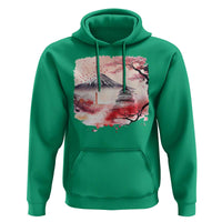 Washington DC Cherry Blossoms Monuments Memorials Hoodie Japanese Art Style Mount Fuji Sakura