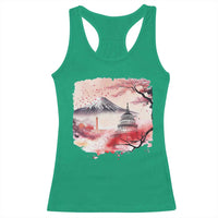Washington DC Cherry Blossoms Monuments Memorials Racerback Tank Top Japanese Art Style Mount Fuji Sakura