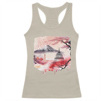 Washington DC Cherry Blossoms Monuments Memorials Racerback Tank Top Japanese Art Style Mount Fuji Sakura