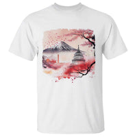 Washington DC Cherry Blossoms Monuments Memorials T Shirt Japanese Art Style Mount Fuji Sakura