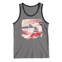 Washington DC Cherry Blossoms Monuments Memorials Tank Top Japanese Art Style Mount Fuji Sakura