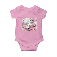 Washington DC Cat Cherry Blossoms Baby Onesie Capitol Building Monuments Memorials Sakura