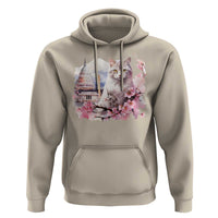 Washington DC Cat Cherry Blossoms Hoodie Capitol Building Monuments Memorials Sakura