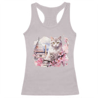 Washington DC Cat Cherry Blossoms Racerback Tank Top Capitol Building Monuments Memorials Sakura