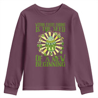 Within Every Ending Is The Seed Of A New Beginning Youth Sweatshirt Ostara Pagan Eostre Easter Day