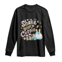 Funny Easter Day Retro Bunny Shake Your Cotton Tail Long Sleeve Shirt