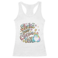 Funny Easter Day Retro Bunny Shake Your Cotton Tail Racerback Tank Top