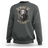 Beware Of False Prophets Sweatshirt Christian Sheep Wolf