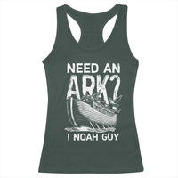 Funny Need An Ark I Noah Guy Racerback Tank Top Christian Pun