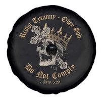 Eastern Orthodox Christian Spare Tire Cover Resist Tyranny Obey God Do Not Comply Skull