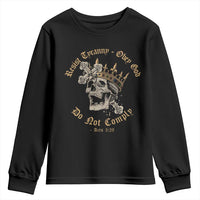 Eastern Orthodox Christian Youth Sweatshirt Resist Tyranny Obey God Do Not Comply Skull