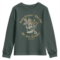 Eastern Orthodox Christian Youth Sweatshirt Resist Tyranny Obey God Do Not Comply Skull
