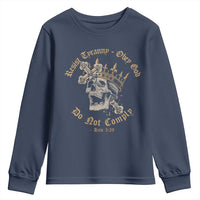 Eastern Orthodox Christian Youth Sweatshirt Resist Tyranny Obey God Do Not Comply Skull
